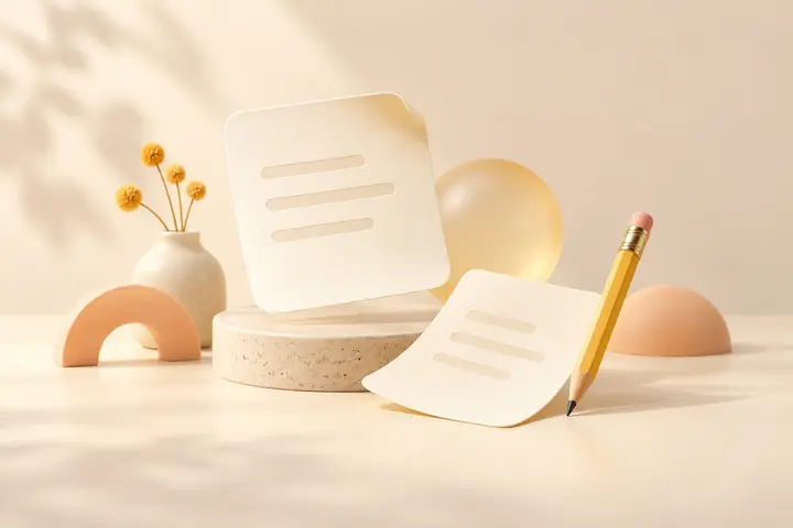 Note promotional illustration